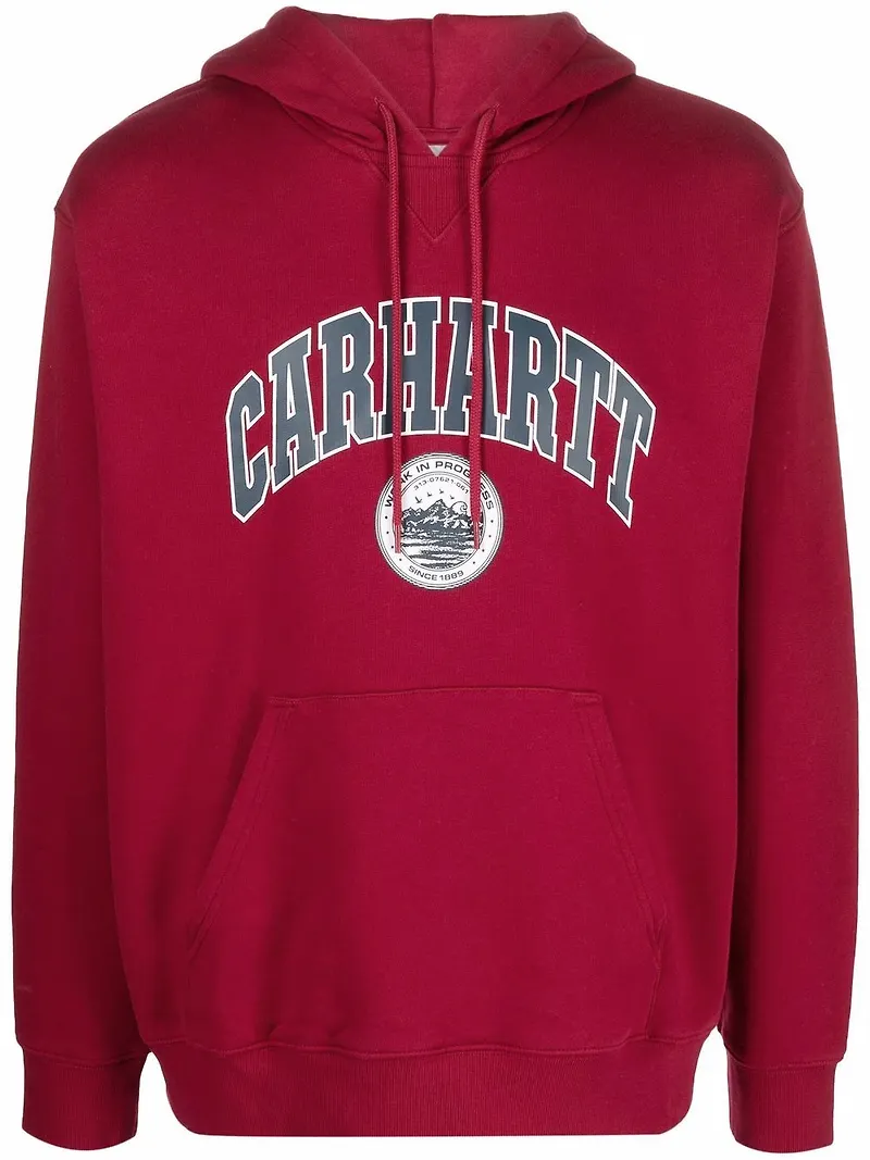 Carhartt WIP hoodie med logotyp - Röd