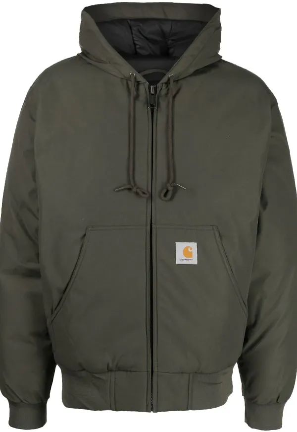 Carhartt WIP jacka med huva - Grön