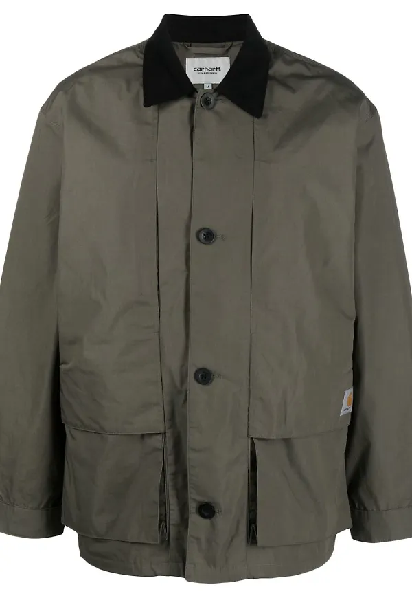 Carhartt WIP kappa med kontrastkrage - Grön