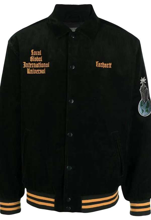 Carhartt WIP manchesterjacka med randdetalj - Svart