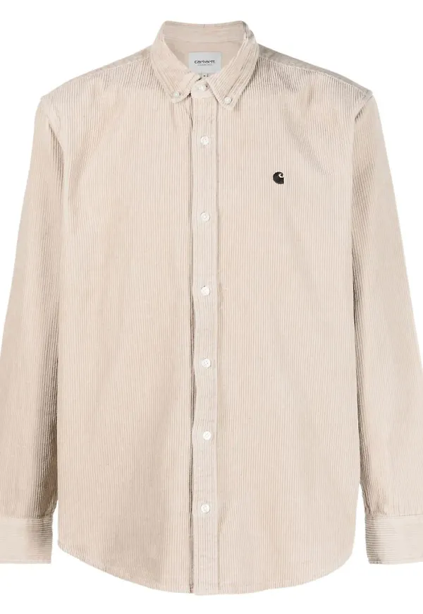 Carhartt WIP manchesterskjorta i bomull - Neutral