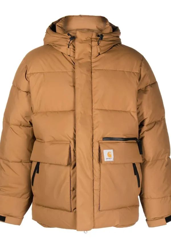 Carhartt WIP Munro puffjacka med huva - Brun