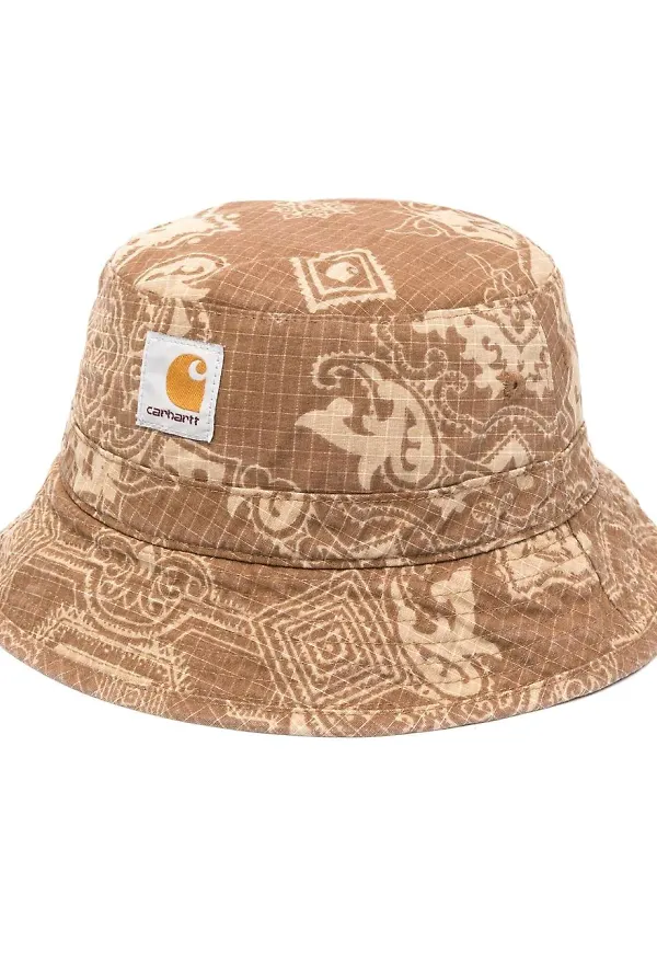 Carhartt WIP mönstrad fiskehatt - Brun