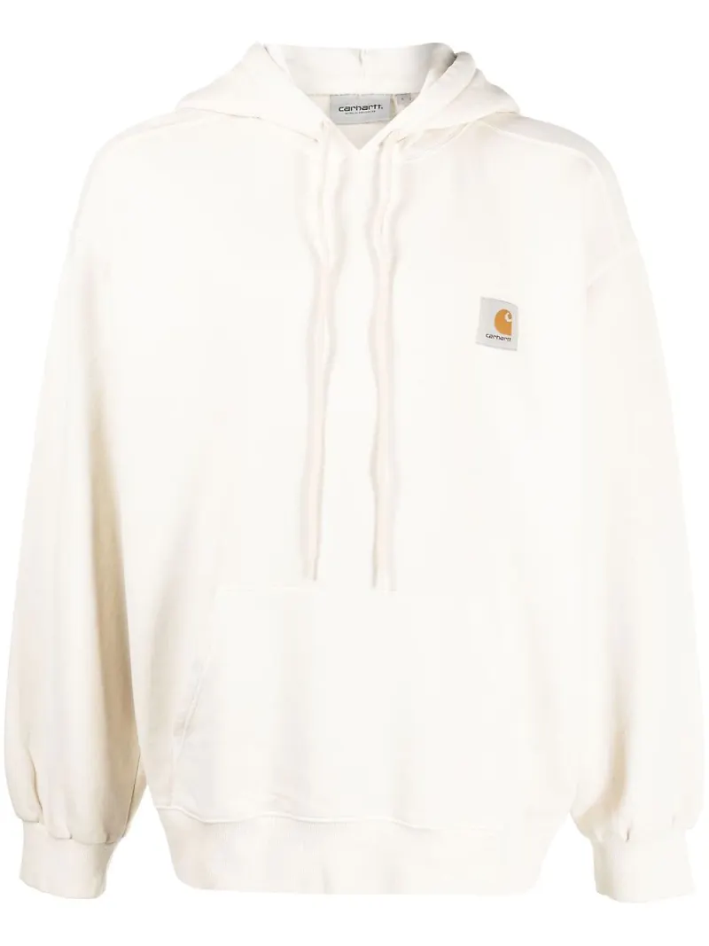 Carhartt WIP Nelson hoodie med logotypmärke - Neutral