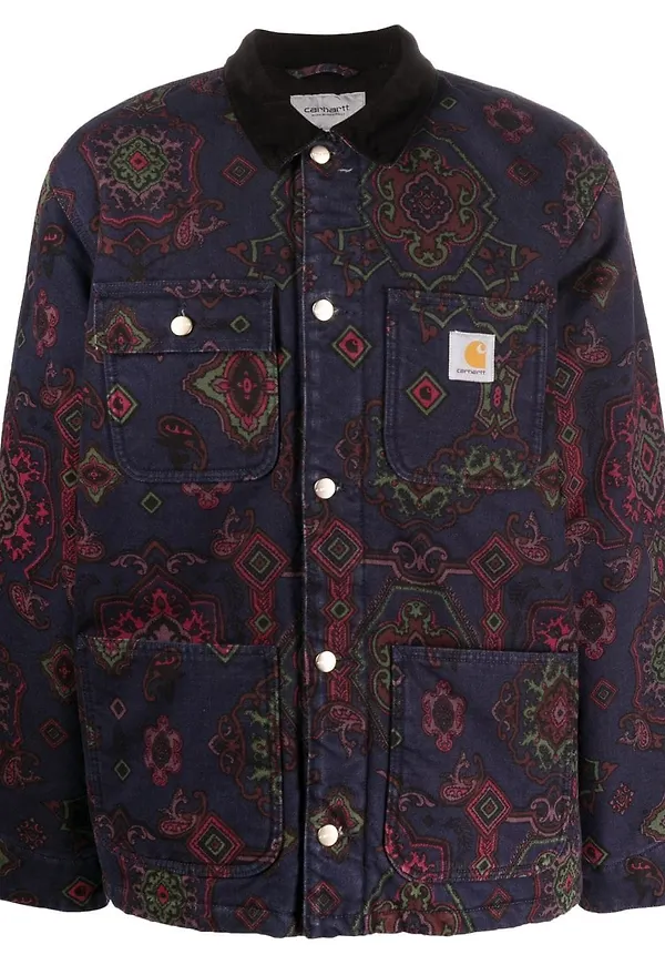 Carhartt WIP paisleymönstrad bomberjacka - Blå