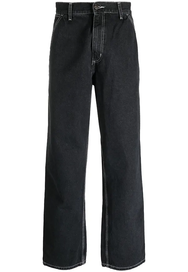 Carhartt WIP raka byxor med kontraststygn - Svart