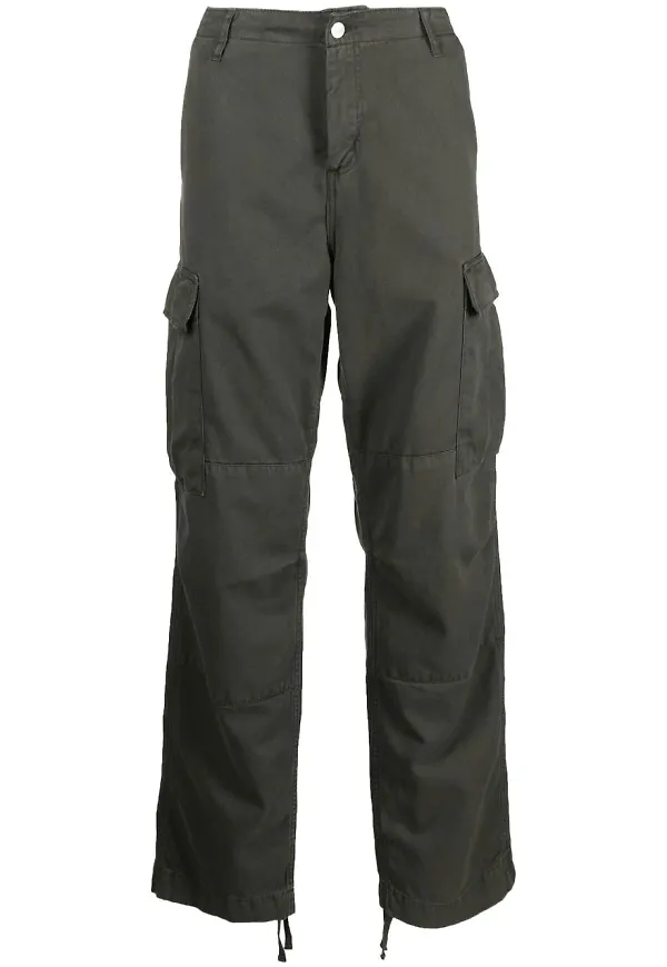 Carhartt WIP raka cargobyxor - Grön