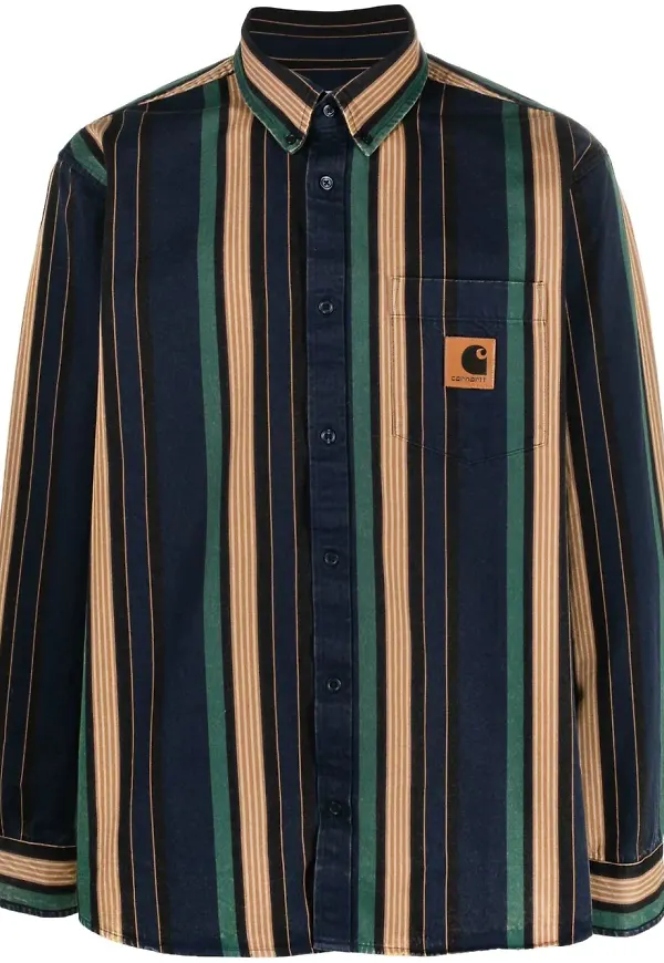 Carhartt WIP randig skjorta - Blå