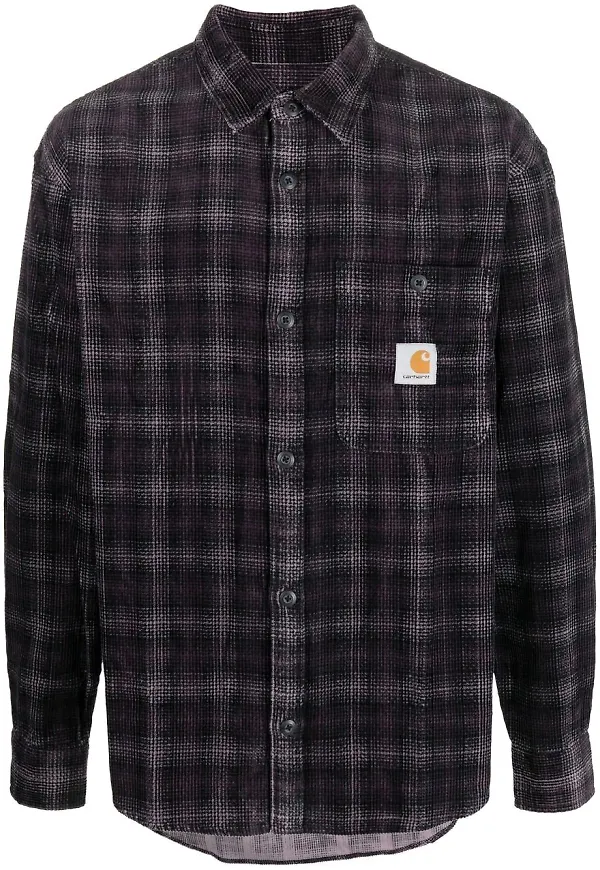 Carhartt WIP rutig skjorta - Lila