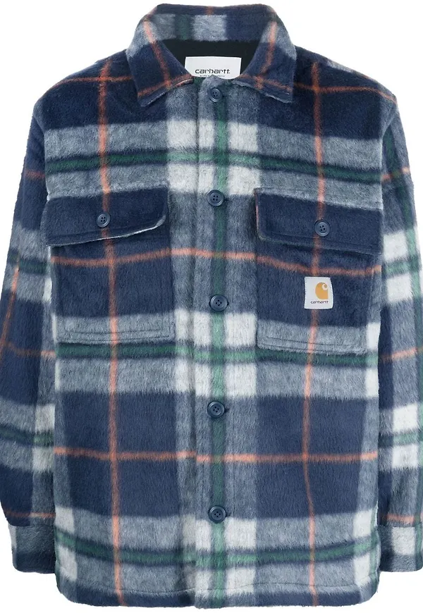 Carhartt WIP rutig skjortjacka - Blå