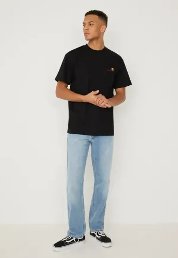 Carhartt WIP S/S American Script T-Shirt Märkes t-shirts Svart