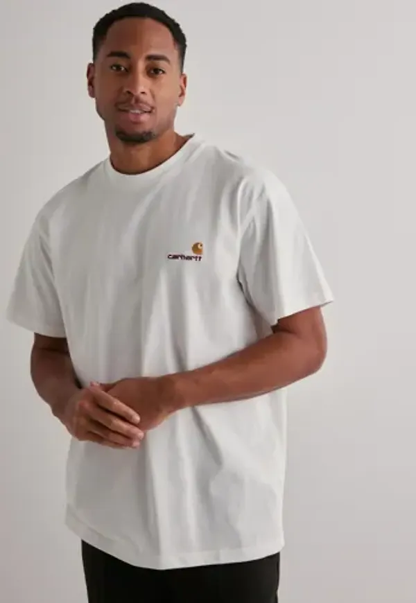 Carhartt WIP S/S American Script T-Shirt T-shirts med tryck Vit
