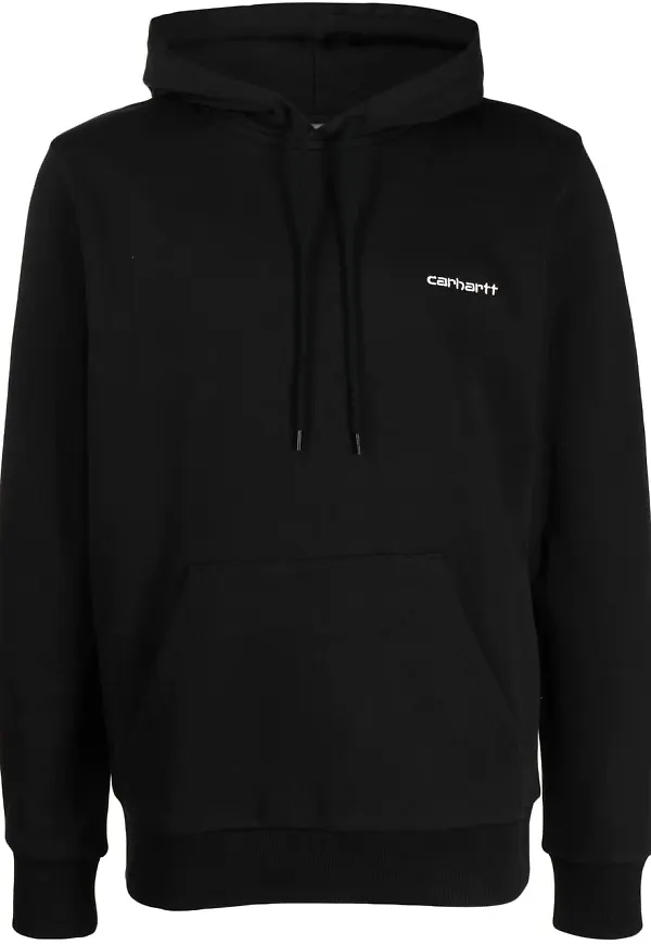 Carhartt WIP Script broderad hoodie - Svart