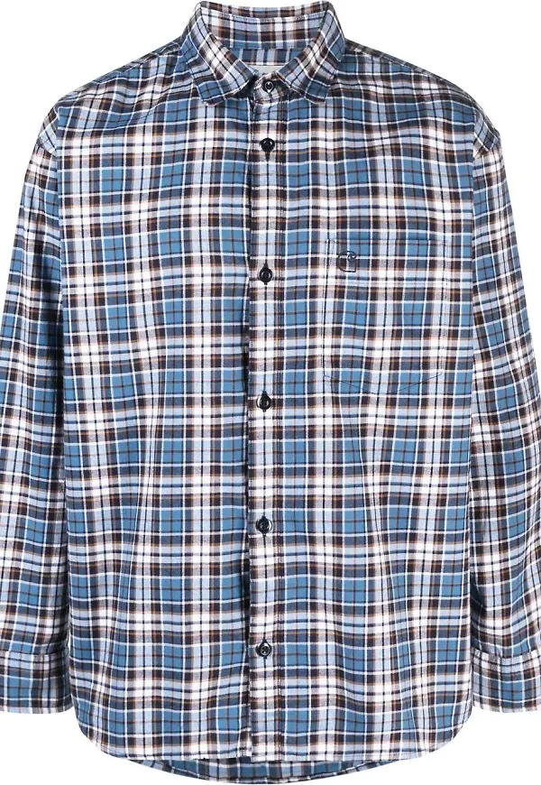 Carhartt WIP skotskrutig skjorta - Blå