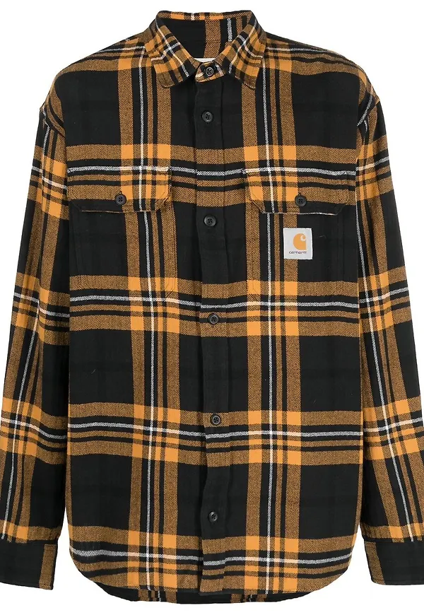 Carhartt WIP skotskrutig skjorta - Svart