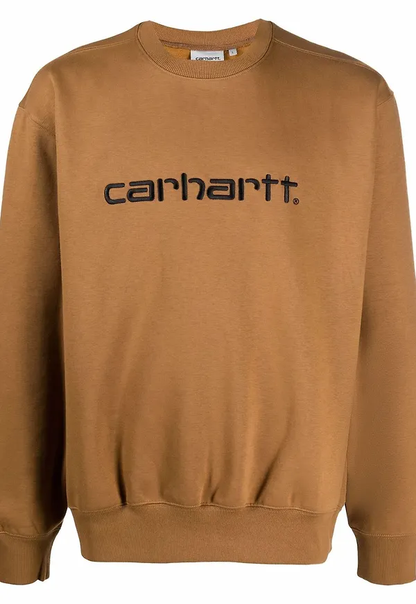Carhartt WIP sweatshirt med broderad logotyp - Brun