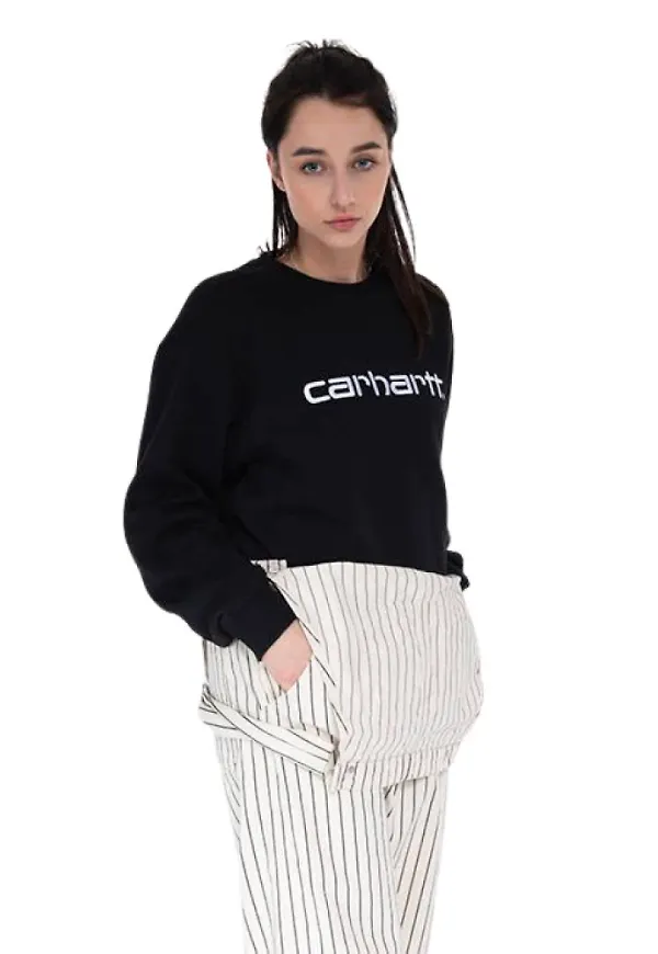 Carhartt Wip Sweatshirt with Logo Svart, Dam