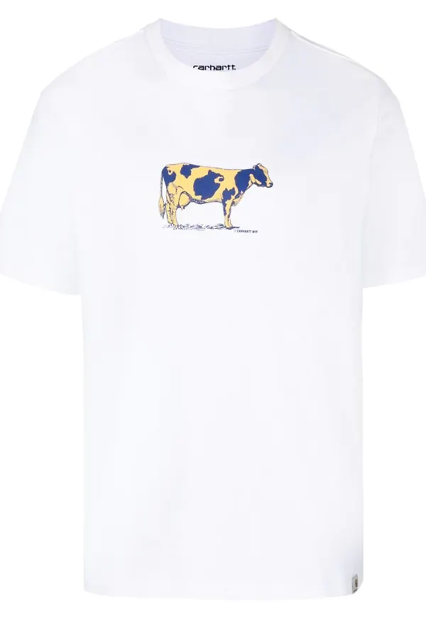 Carhartt WIP t-shirt med kotryck - Vit