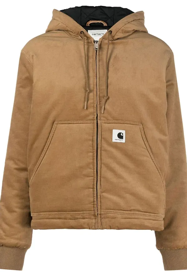 Carhartt WIP vadderad manchesterjacka med dragkedja - Brun