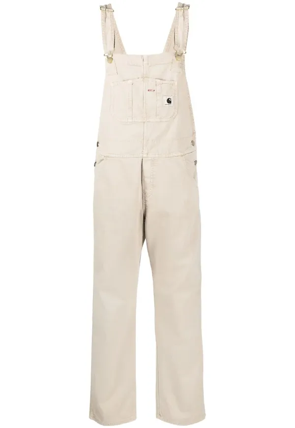 Carhartt WIP W'Bib overall i bomullskanvas - Neutral