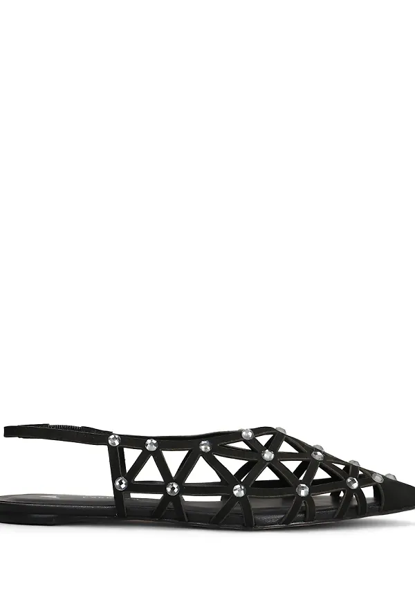 CARRANO ballerinaskor med strass - Svart