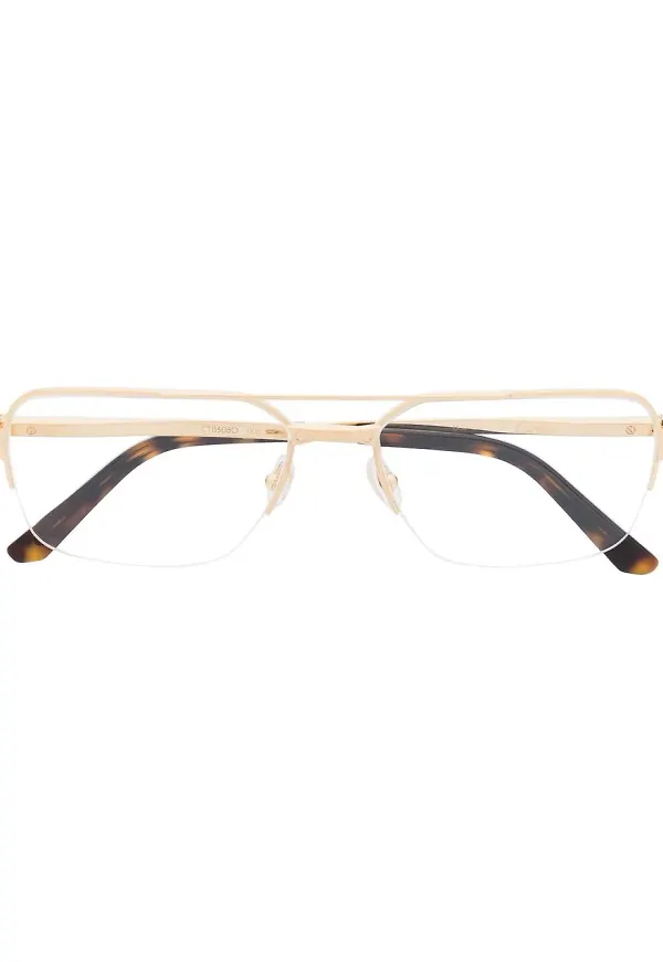 Cartier Eyewear fyrkantiga glasögon - Guldfärgad