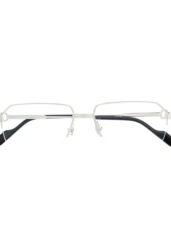 Cartier Eyewear fyrkantiga glasögon - Silverfärgad