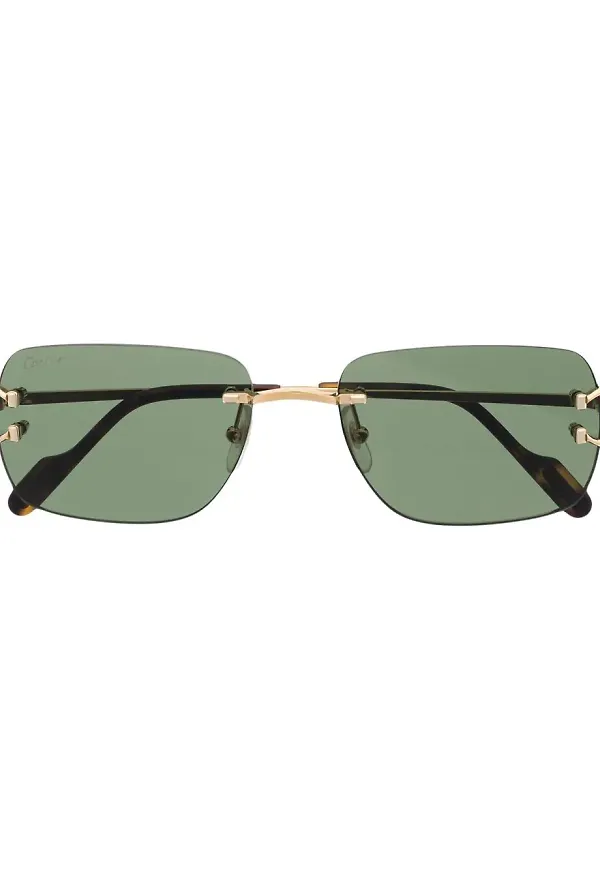 Cartier Eyewear fyrkantiga solglasögon - Guldfärgad