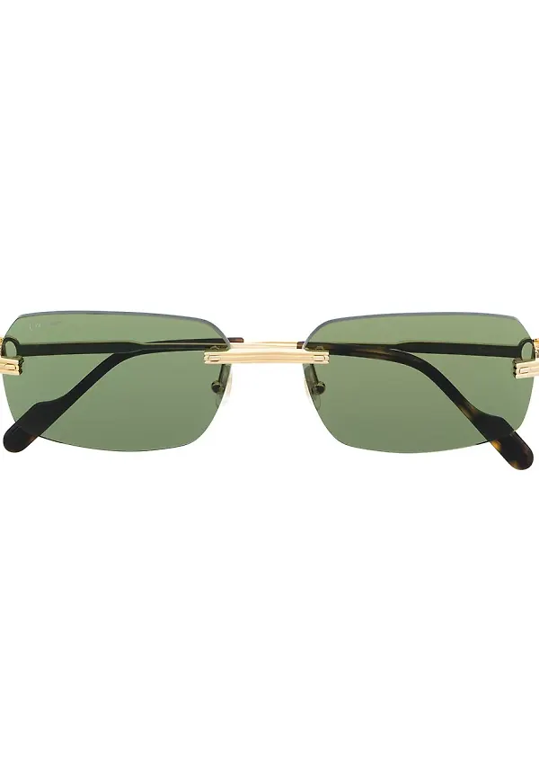 Cartier Eyewear fyrkantiga solglasögon - Guldfärgad