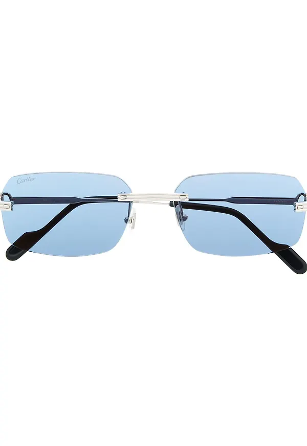 Cartier Eyewear fyrkantiga solglasögon - Silverfärgad