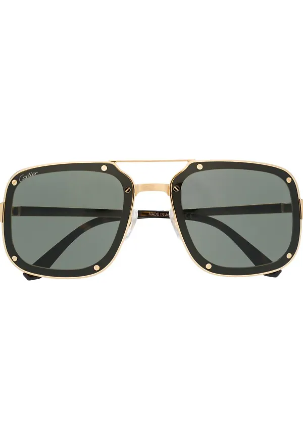 Cartier Eyewear fyrkantiga tonade solglasögon - Brun