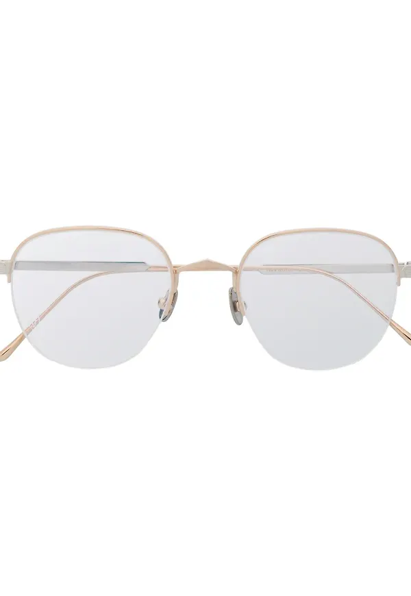 Cartier Eyewear glasögon med ovala bågar - Guldfärgad