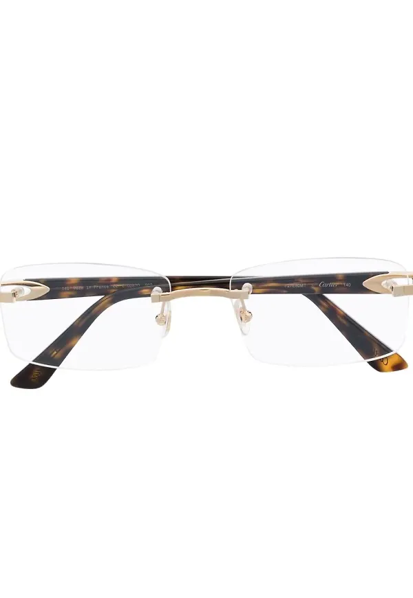 Cartier Eyewear glasögon utan bågar - Brun