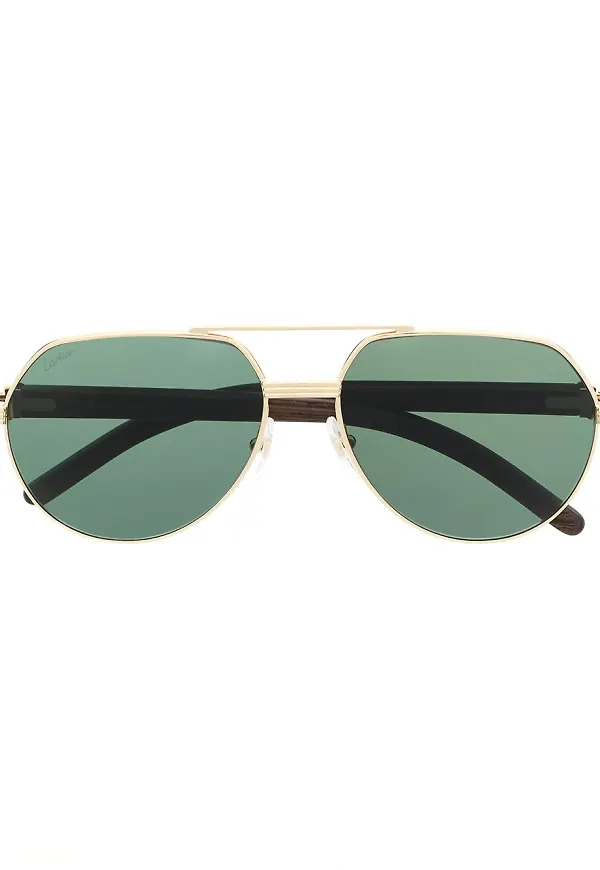 Cartier Eyewear pilotsolglasögon - Brun