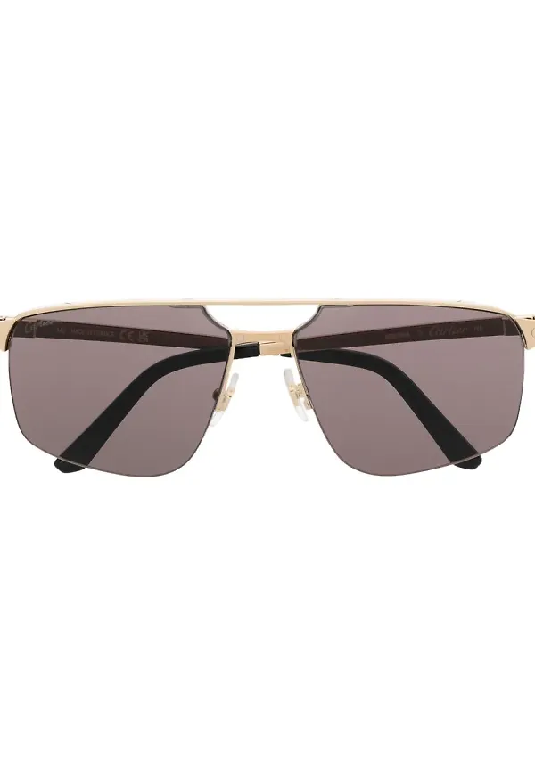 Cartier Eyewear pilotsolglasögon - Guldfärgad
