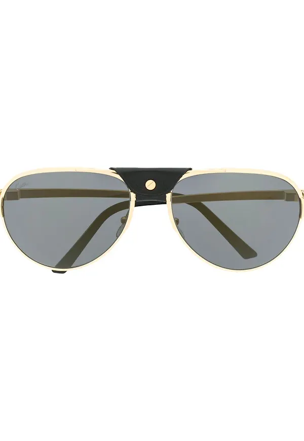 Cartier Eyewear pilotsolglasögon - Guldfärgad
