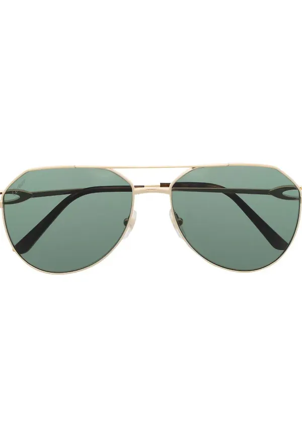 Cartier Eyewear pilotsolglasögon - Guldfärgad