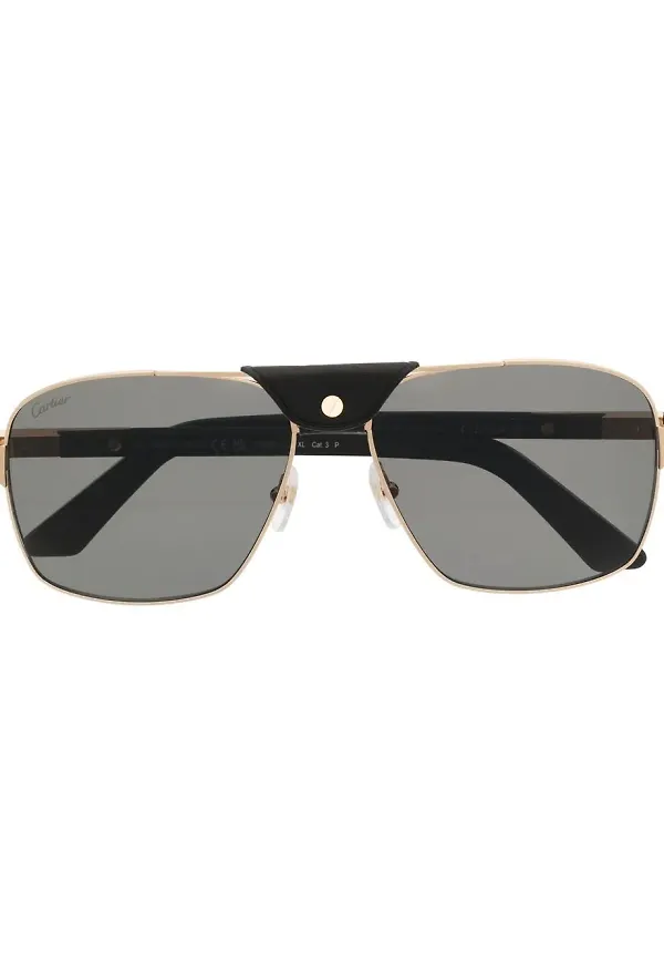 Cartier Eyewear pilotsolglasögon - Svart