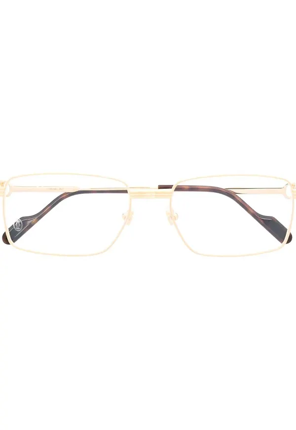 Cartier Eyewear rektangulära solglasögon - Guldfärgad