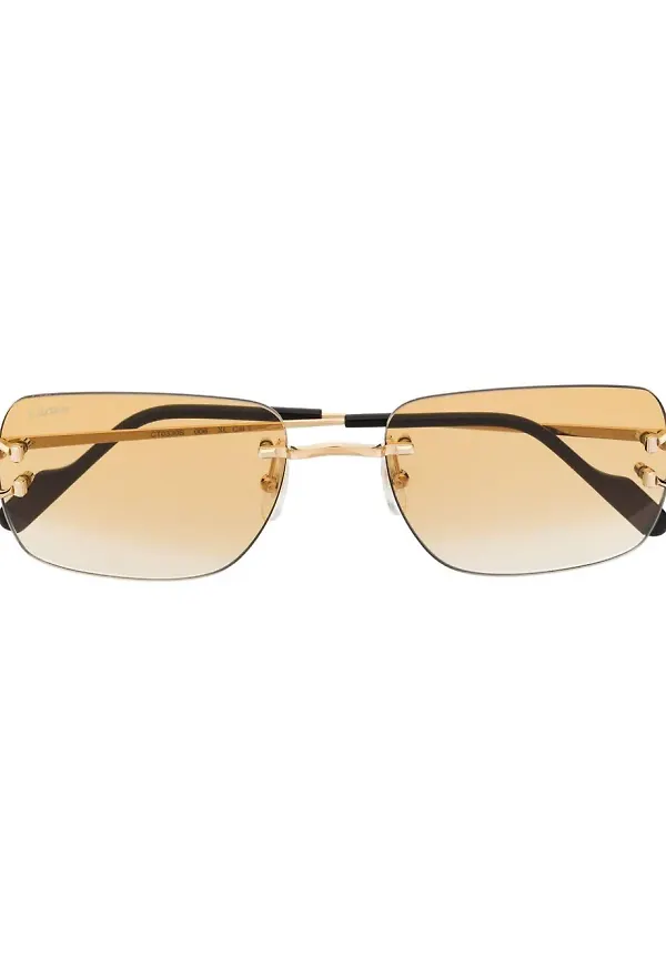 Cartier Eyewear rektangulära solglasögon - Guldfärgad
