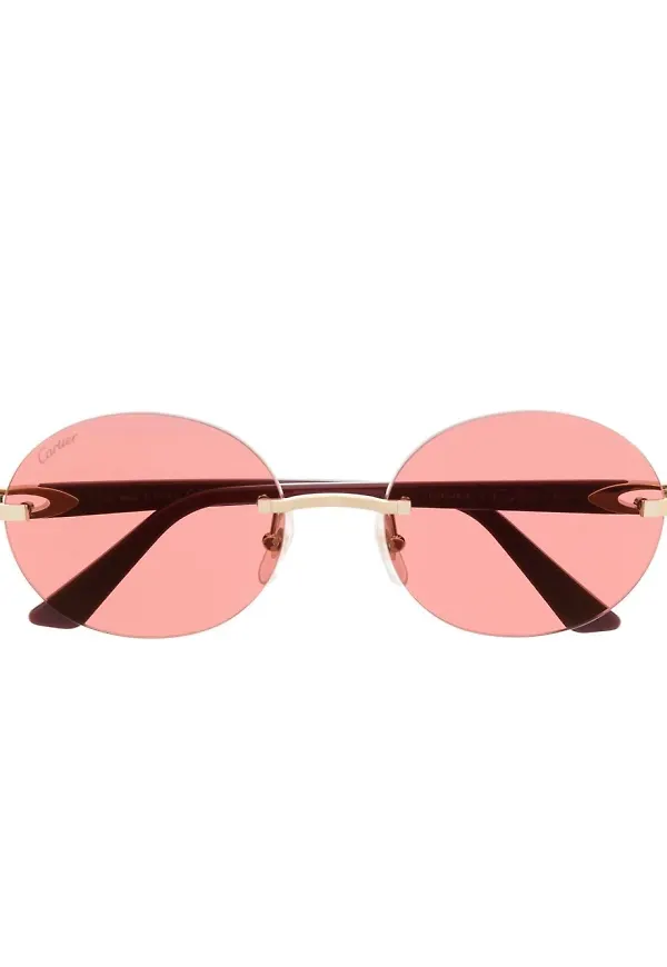 Cartier Eyewear tonade runda solglasögon - Guldfärgad