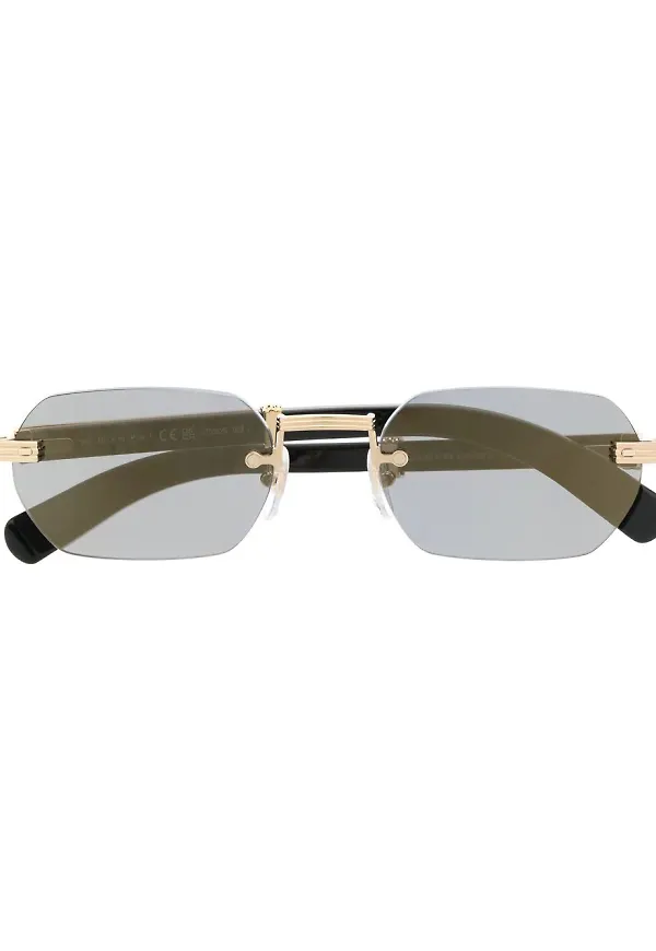 Cartier Eyewear tonade solglasögon med geometriska bågar - Guldfärgad