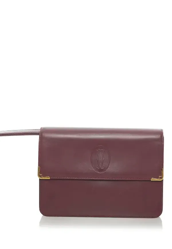Cartier Must De Cartier Leather Clutch Bag