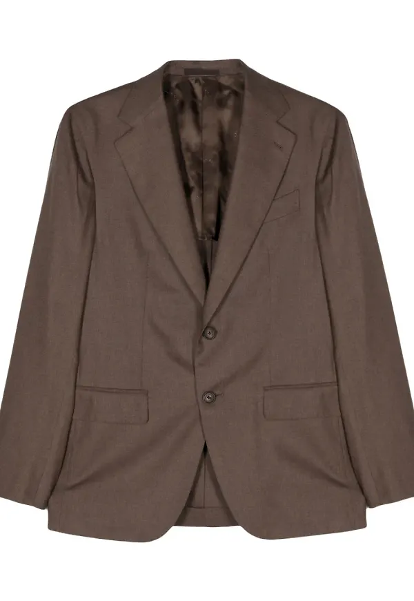 Caruso Americana enkelknäppt blazer - Brun
