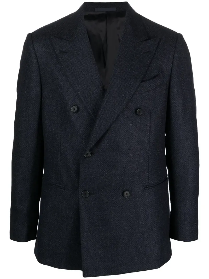 Caruso dubbelknäppt blazer - Blå