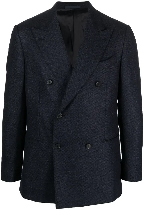 Caruso dubbelknäppt blazer - Blå