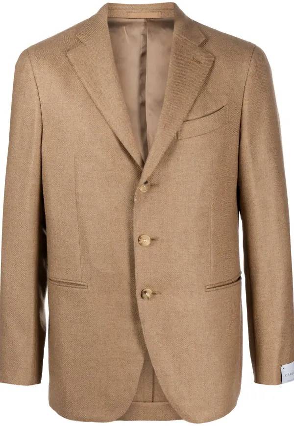 Caruso enkelknäppt blazer - Brun