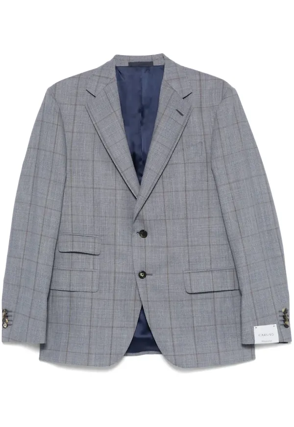 Caruso rutig blazer - Grå