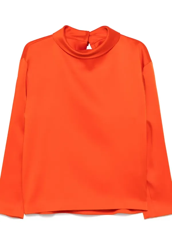Carven satinblus - Orange