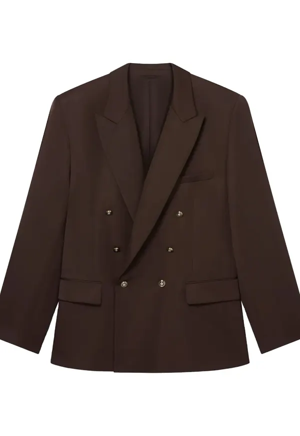 Casablanca blazer med spetsiga slag - Brun